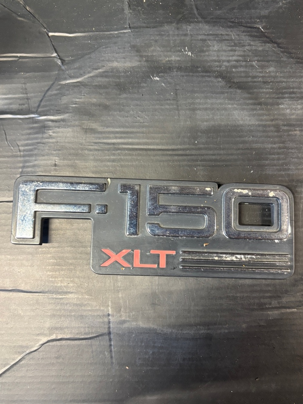 Ford F-150 XLT Badge in Black with Red Accents